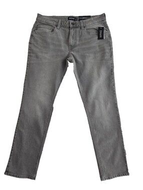 Buffalo David Bitton Ash Jeans Men's 34x30 Gray Grey Slim Fit Straight Leg NEW